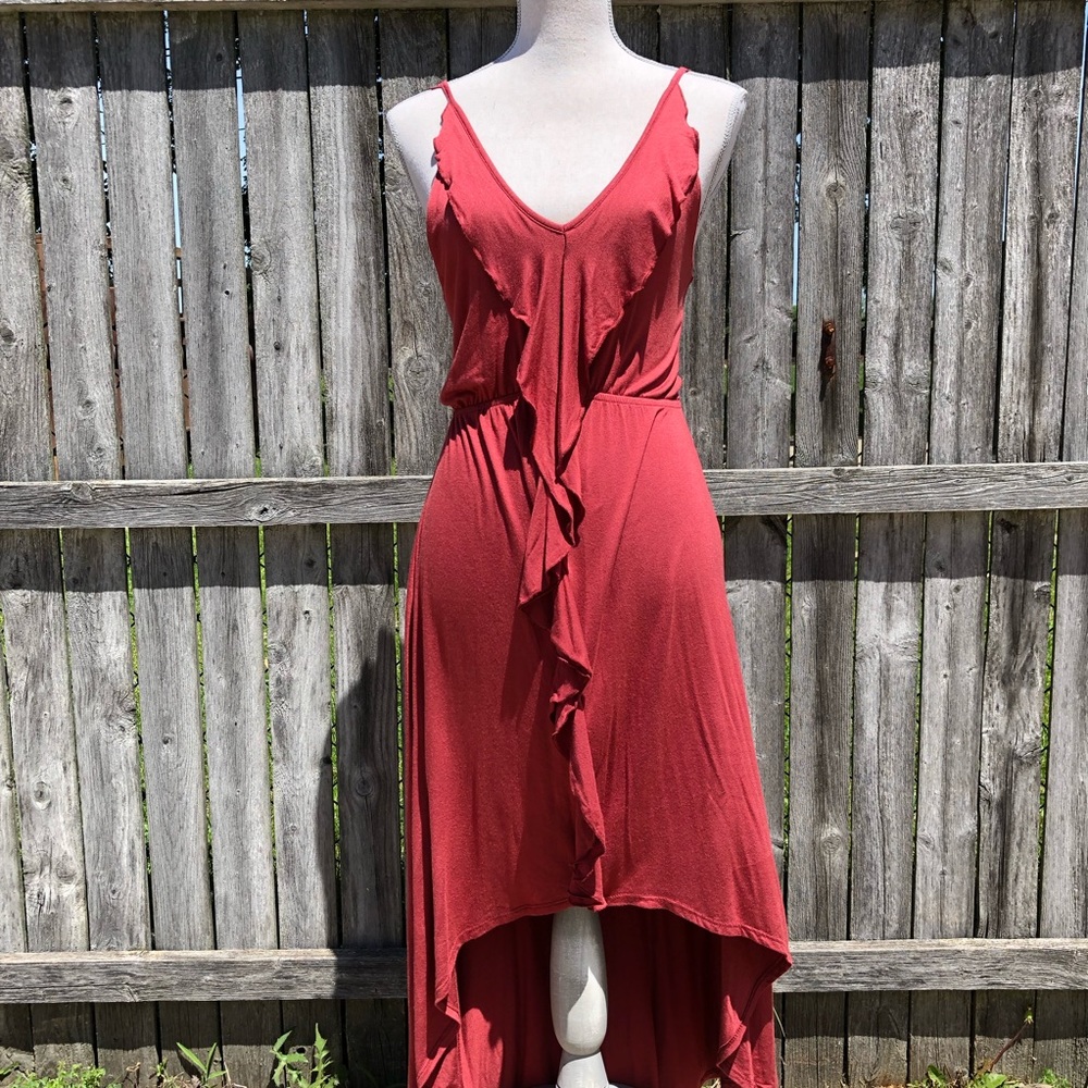 The Vanity Room Ruffled High-Low Maxi Dress - Picture 2 of 5